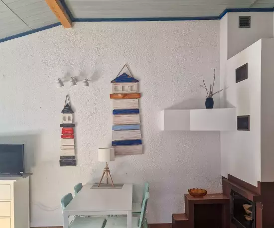 Domek Morski Domek murowany z kominkiem